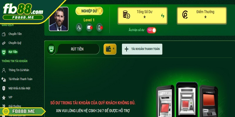 Rút tiền FB88 là một trong những thao tác then chốt